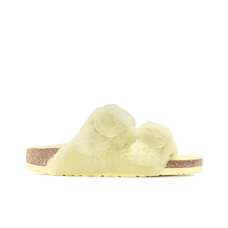 Birkenstock Arizona Teddy Abrasion Resistant Slide Slippers Women's Yellow-1