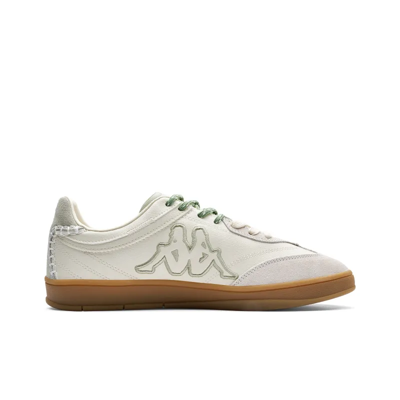Kappa Tifo Back to Back Anti Slip Wear Resistant Low Top Skateboard Shoes Unisex Cheese, White Plantain, Green-1
