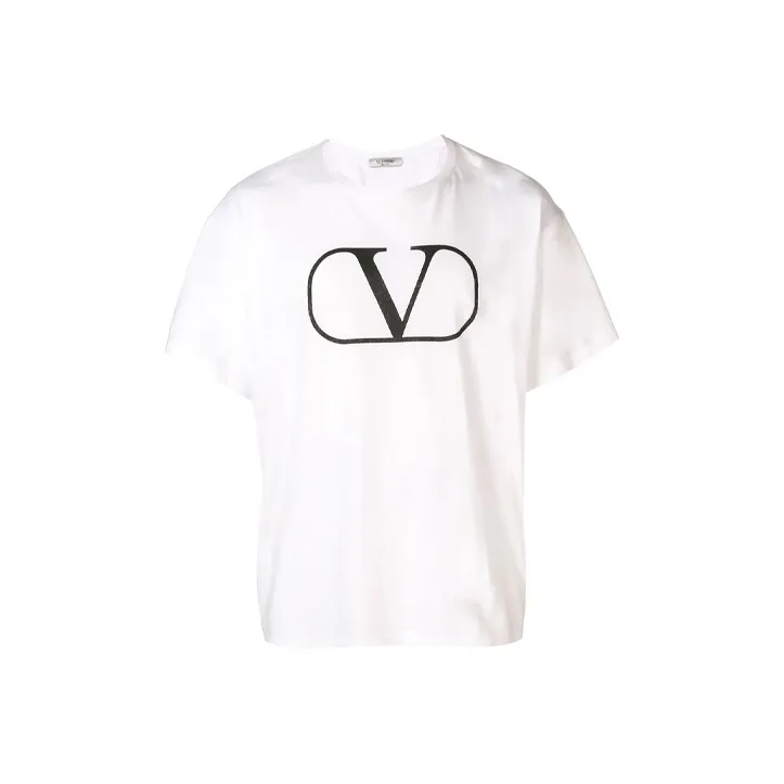 Valentino T Shirt Men's Black White-0