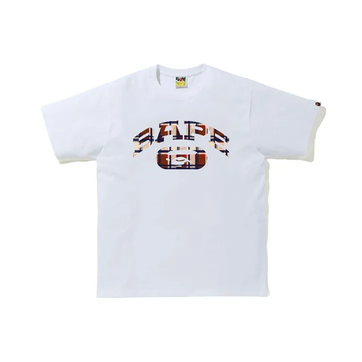 Bape Check College Logo Tee-2