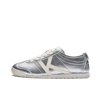 Kappa Back to Back Anti Slip Wear Resistant Low Top Skateboard Shoes Women's Silver White