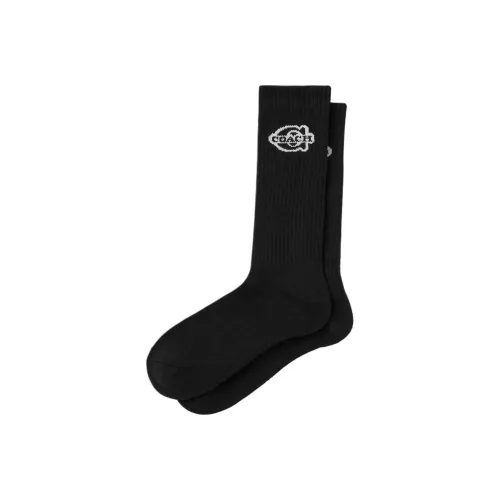 COACH Knee High Socks Women's 1 Pack Black
