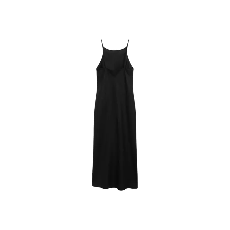 Massimo Dutti Slip Dresses Women's Black-1