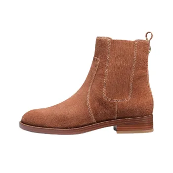MICHAEL KORS Ella Short Chelsea Boots 3cm Women's Brown