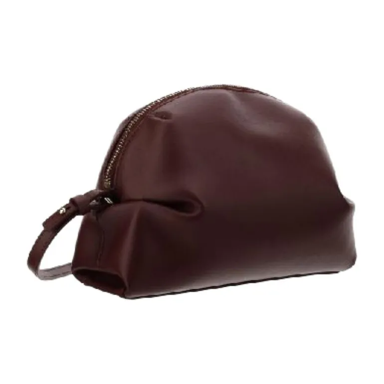 Chloe Leather Shoulder Bag Women's Burgundy Color-2