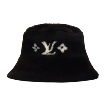 LOUIS VUITTON Viscose Bucket Hats Women's Black