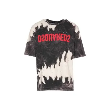 DSQUARED 2 Logo Printed Tie Dyed T Shirt