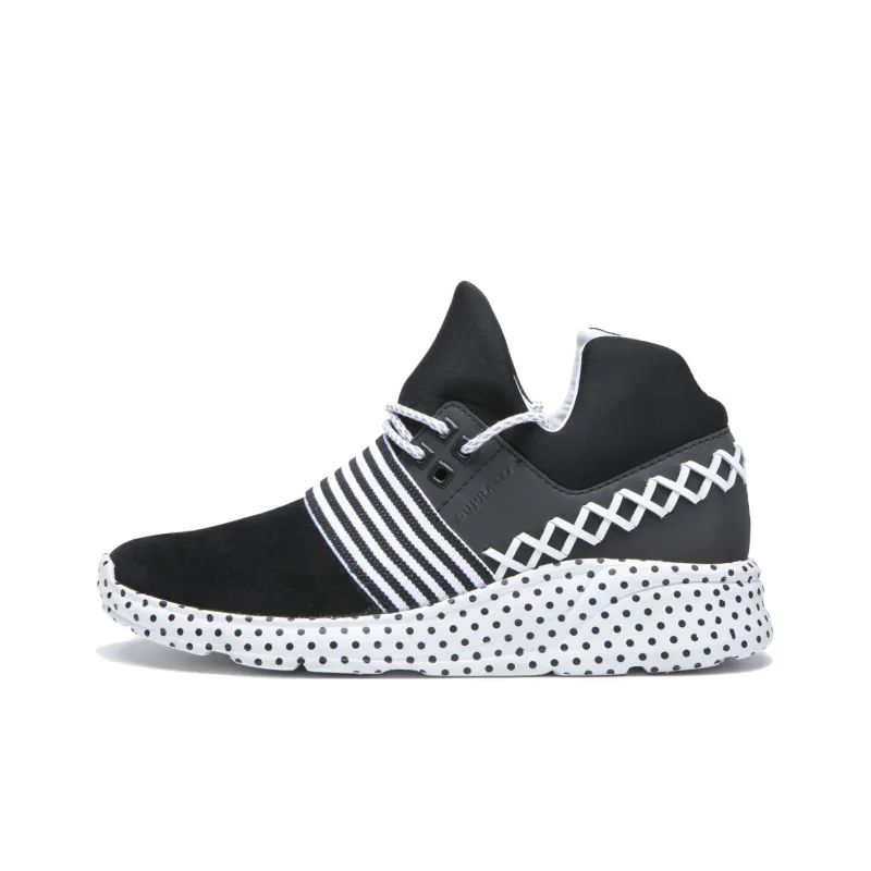 SUPRA Anti Slip Wear Resistant Low Top Casual Shoes Women's Black White-0