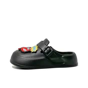 OUBT Odor Resistant Abrasion Resistant Slip Resistant Wrap toe Slippers Women's Black