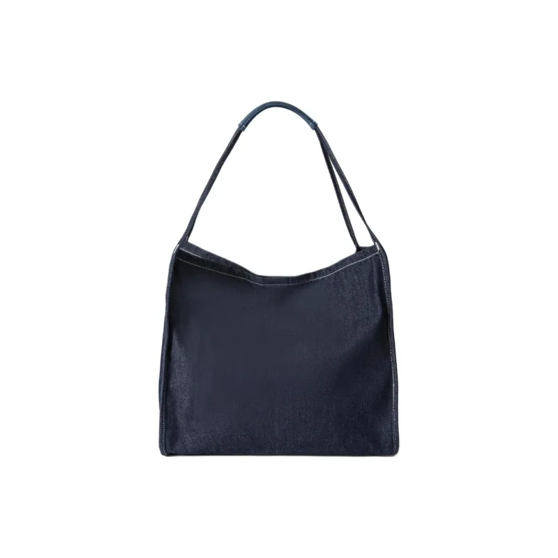 Lee Fabric One Shoulder Handbags Regular Women's Ecru/Denim Blue-2