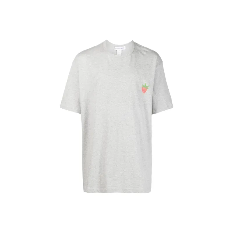 CDG Strawberry print Cotton T shirt-0
