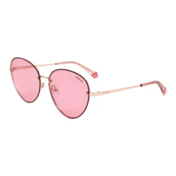 Polaroid Subject To Official Website Oval Sunglasses Women's Pink