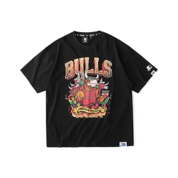 STARTER x NBA Drop Shoulder Sleeve T Shirt Unisex Black