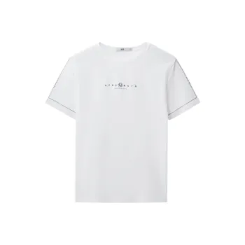 HLA T-Shirts Men Ecru Pattern N5