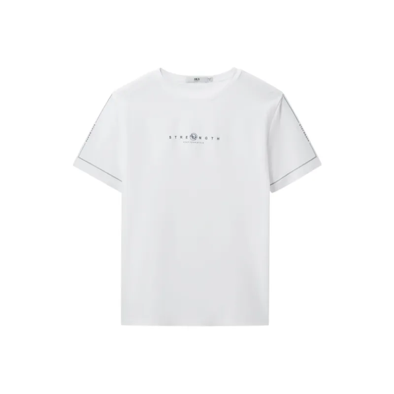 HLA T-Shirts Men Ecru Pattern N5-0