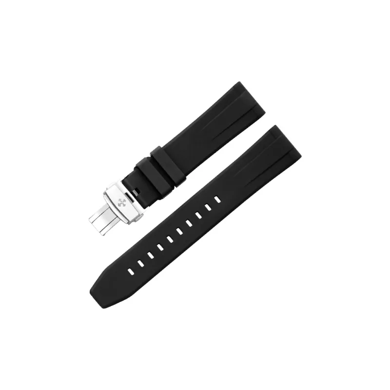 VAGENARI Flat Head One Size 18 19 20 21 22 23 24mm Extended Length, Compatibility Watch Band Fluoroelastomer Material-3