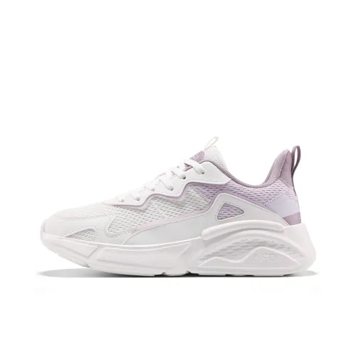 361° Anti Slip And Wear Resistant Breathable Low Top Casual Shoes Women's White Purple