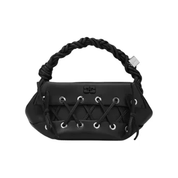 GANNI Calfskin One Shoulder Handbags Women's Black