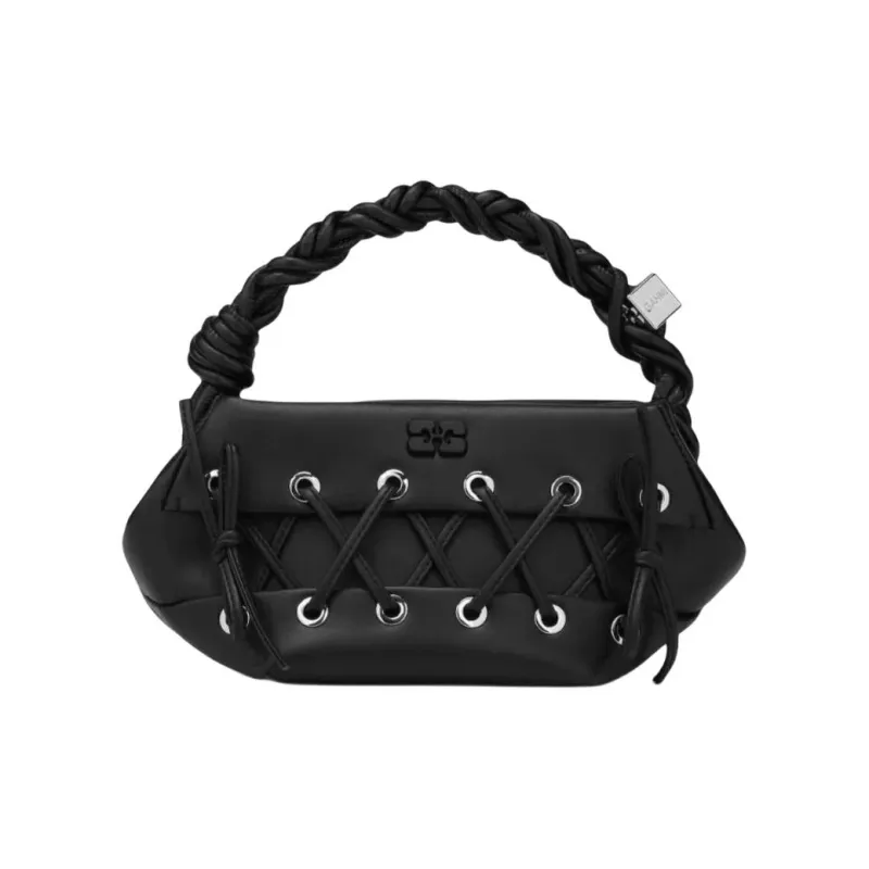 GANNI Calfskin One Shoulder Handbags Women's Black-0