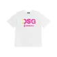 Pure White Pink Green Color Block Logo