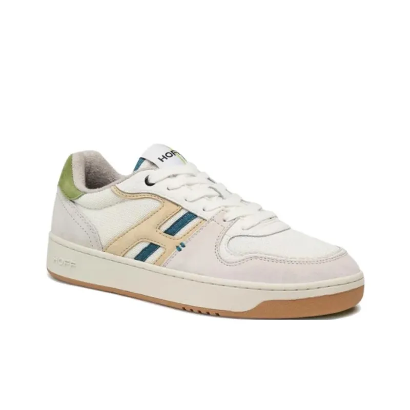 HOFF Anti Slip Wear Resistant Low Top Skateboard Shoes Men's White Gray-2