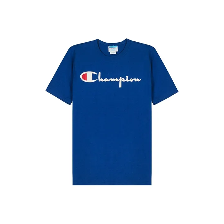 Champion T Shirt US Version Unisex Royal Blue-0