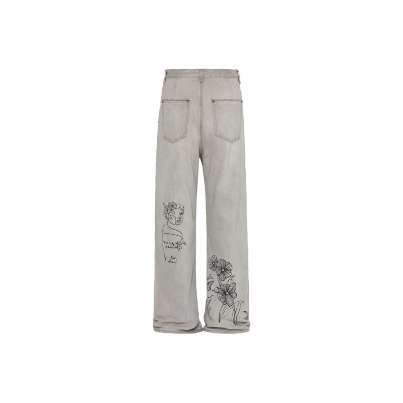 HLPT Jeans Unisex White Gray-1