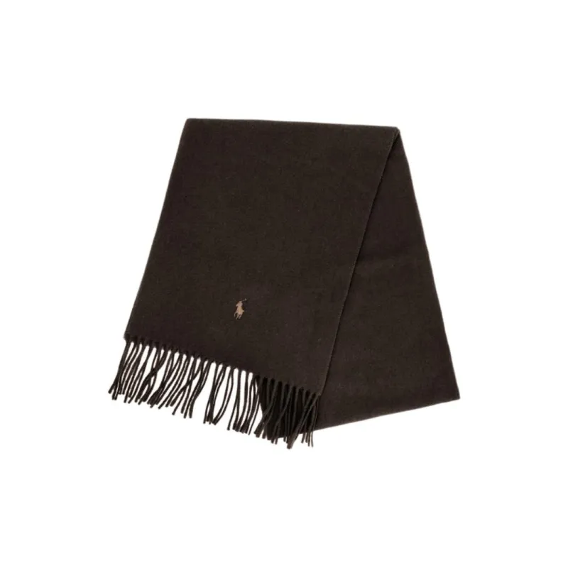 Polo Ralph Lauren Wool, Recycled Wool Knit Scarves Unisex Brown-1