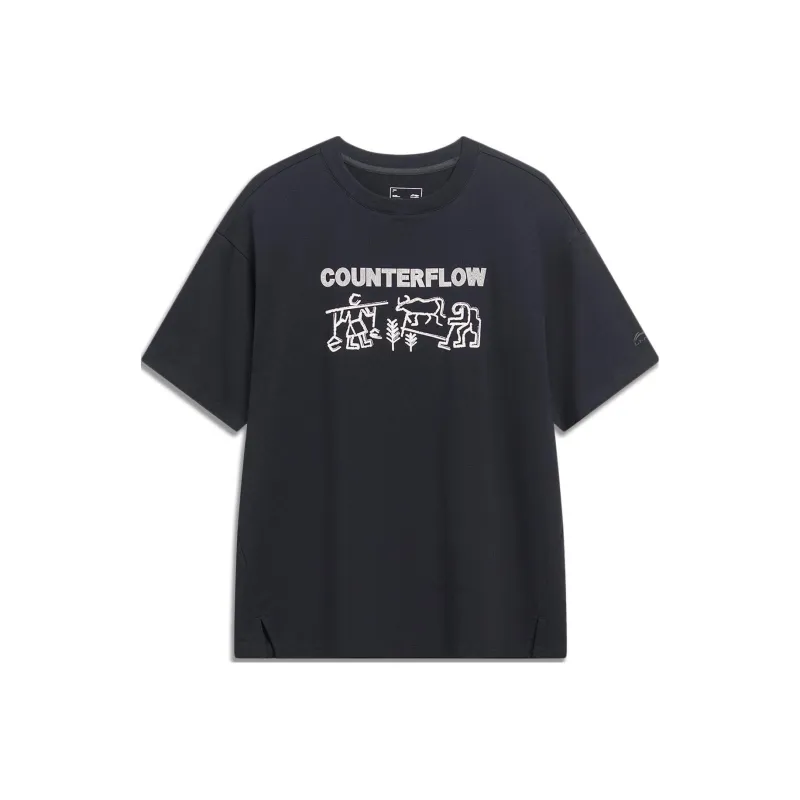LiNing Sports Fashion Collection T Shirt Unisex Black-0