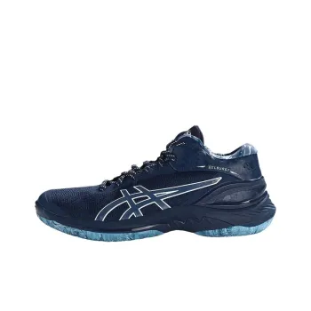 Asics GELBURST 28 Anti Slip Wear Resistant Mid Top Basketball Shoes Men's Black Blue