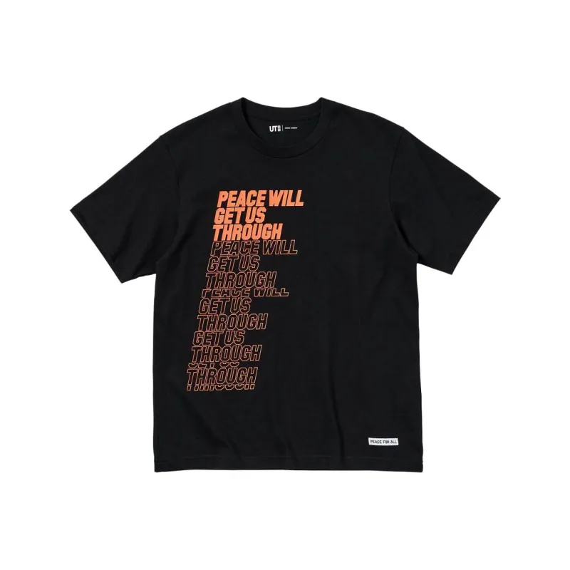UNIQLO UNIQLO/UNIQLO Peace For All Series T-Shirts Unisex Black-0