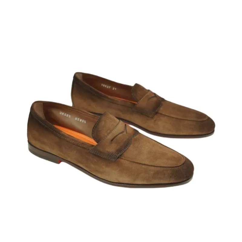 Santoni Suede Loafers-3