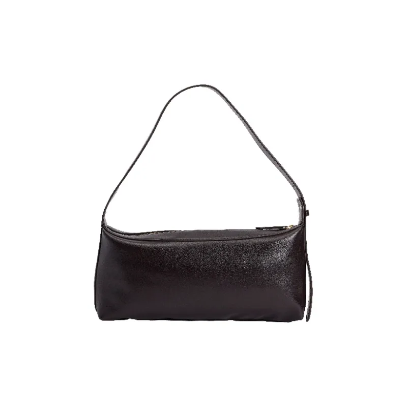 URBAN REVIVO Artificial Leather Shoulder Bag Medium Size Women's Dark Red Brown-0