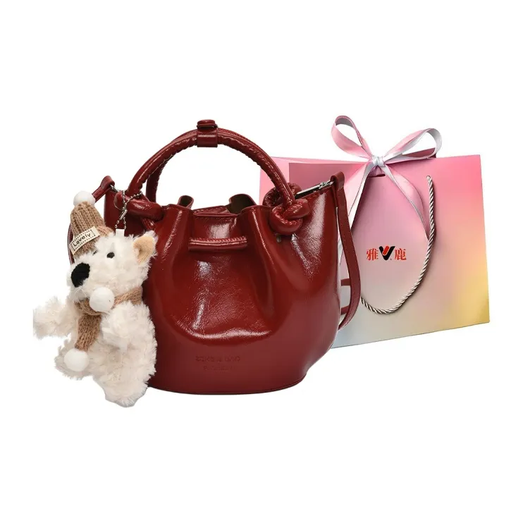 Yalu PU Bucket Bag, Handheld Shoulder Bag, Crossbody Bag, Handbag Regular Women's Multicolor-21