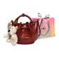 Red with Charm-Shopping Bag