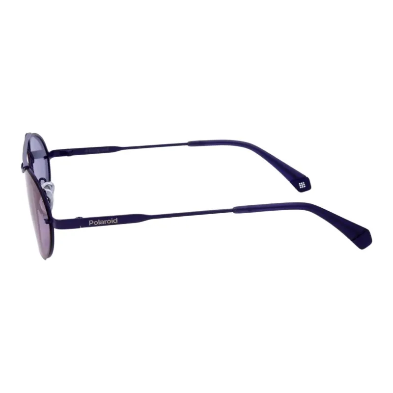 Polaroid Metal Oval Sunglasses Unisex Black-2