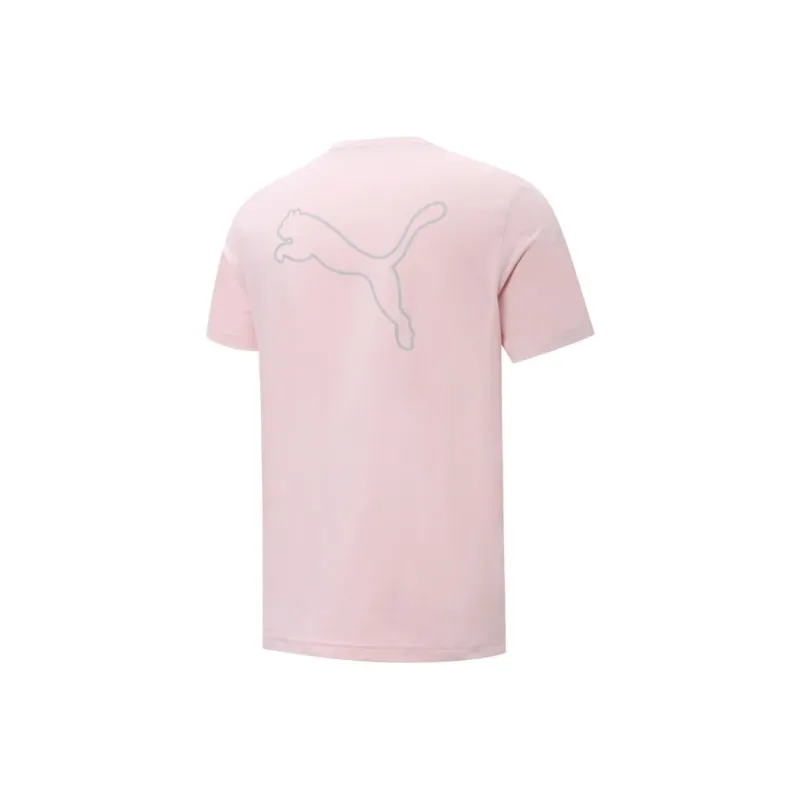 PUMA Back Big T Shirts Unisex Pink-0