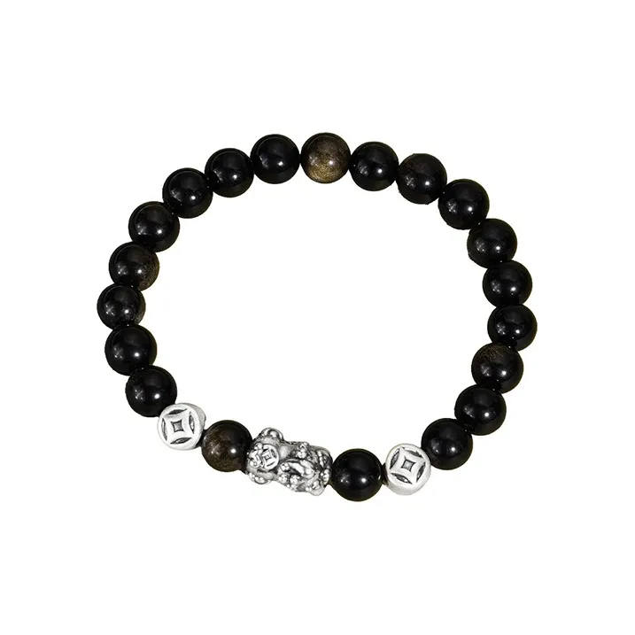 Lao Feng Xiang Obsidian Bracelets Unisex-0
