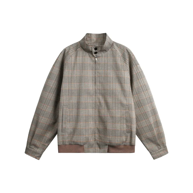 EYEUNDERSTAND Jackets Coats Unisex Houndstooth Brown Check-0
