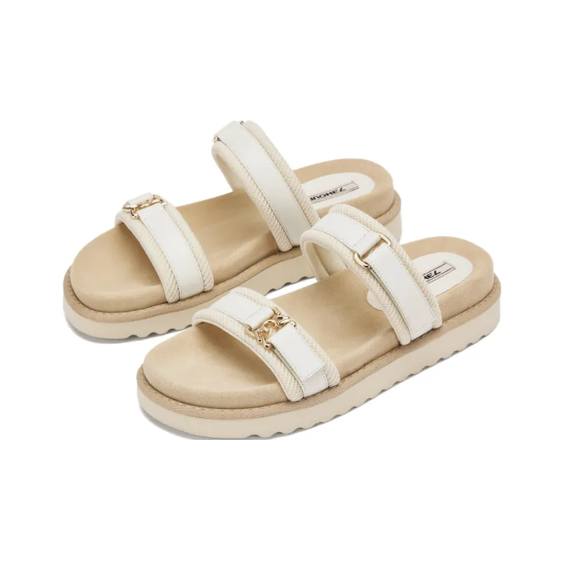 73Hours Cream Edge Beach Sandals Women's-2