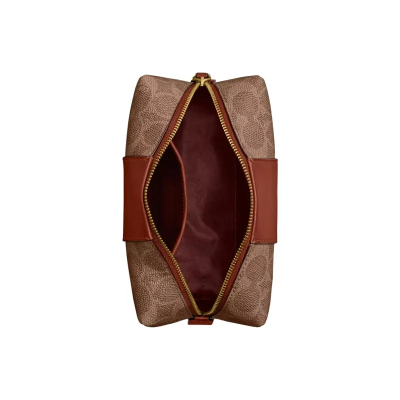 COACH Essential Coated Canvas Storage Bag, Makeup Bag, Shoulder Bag Women's-3