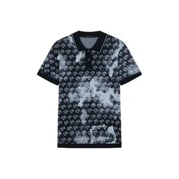 DAVID NAMAN T Shirts Men Navy Blue