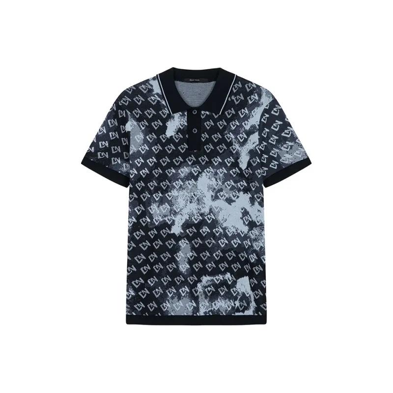 DAVID NAMAN T Shirts Men Navy Blue-0