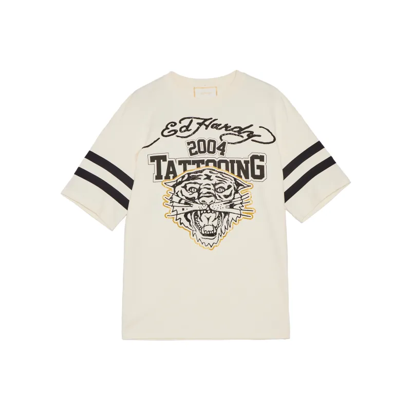 Ed Hardy T-Shirts Men Ivory White E1PBM095-0