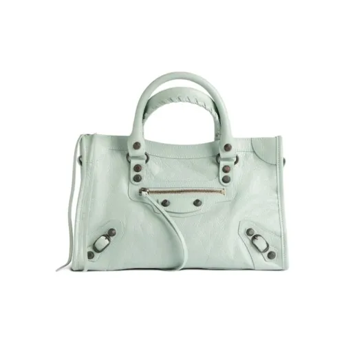 Balenciaga Le City Lambskin One Shoulder Handbags Small Size Women's Mineral Green