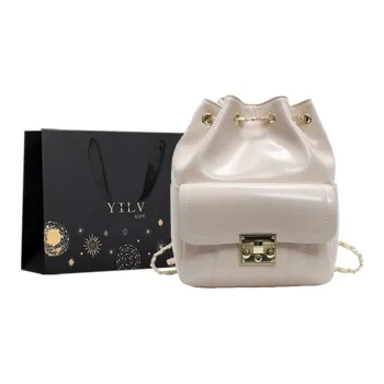 Yi Brigade PU Backpack Women's Ecru/Silver/Black