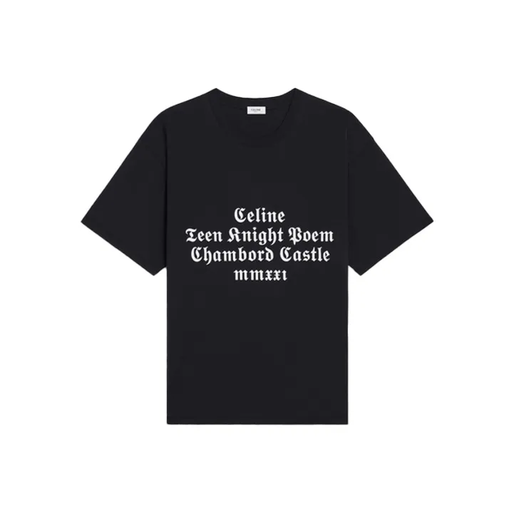 CELINE T Shirts Men Black-0