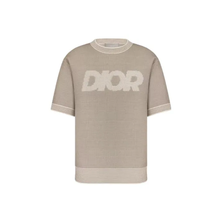 DIOR T Shirts Men Brown-0