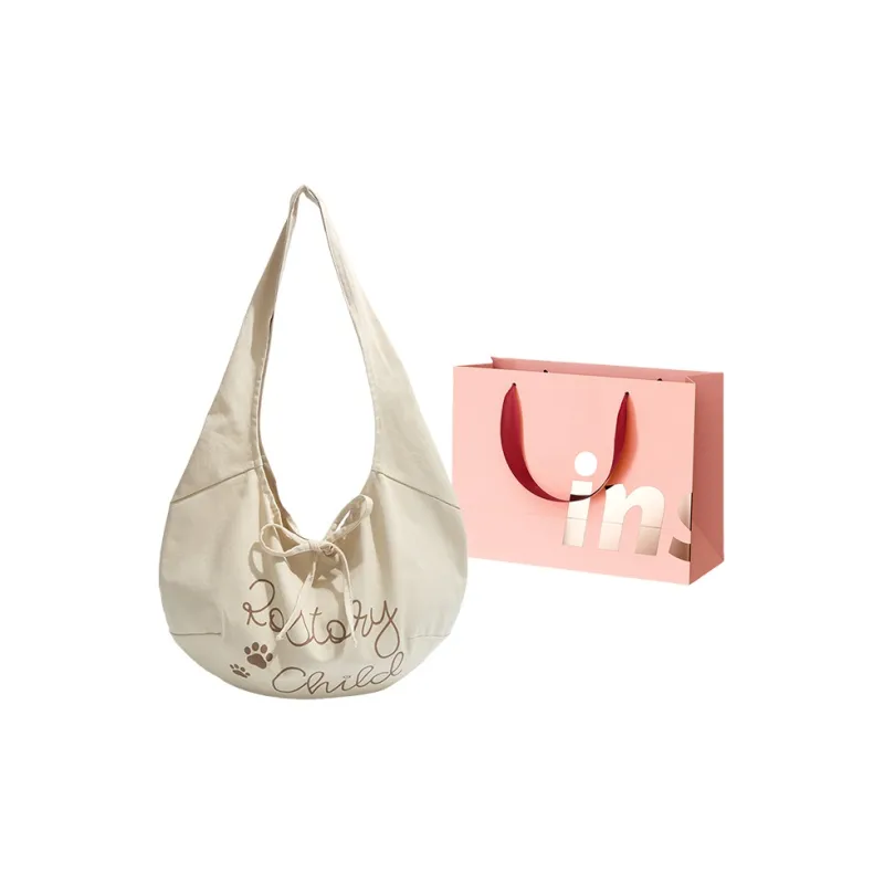 WHEELY BABY+ Canvas Bag Crossbody Bag Shoulder Bag Large Capacity Tote Regular Women's Pink/Khaki-4