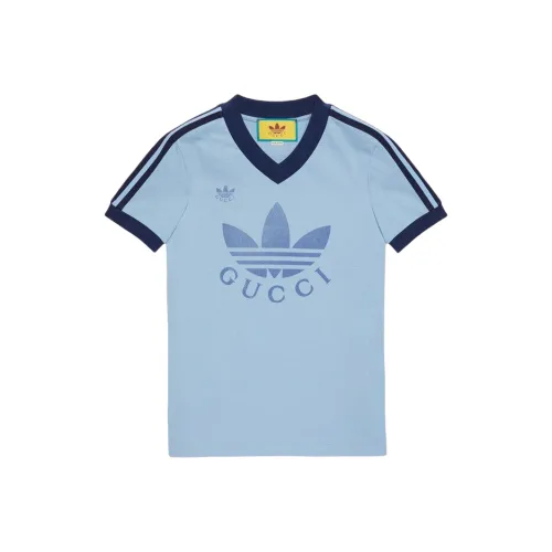 GUCCI X Adidas V Neck T Shirt